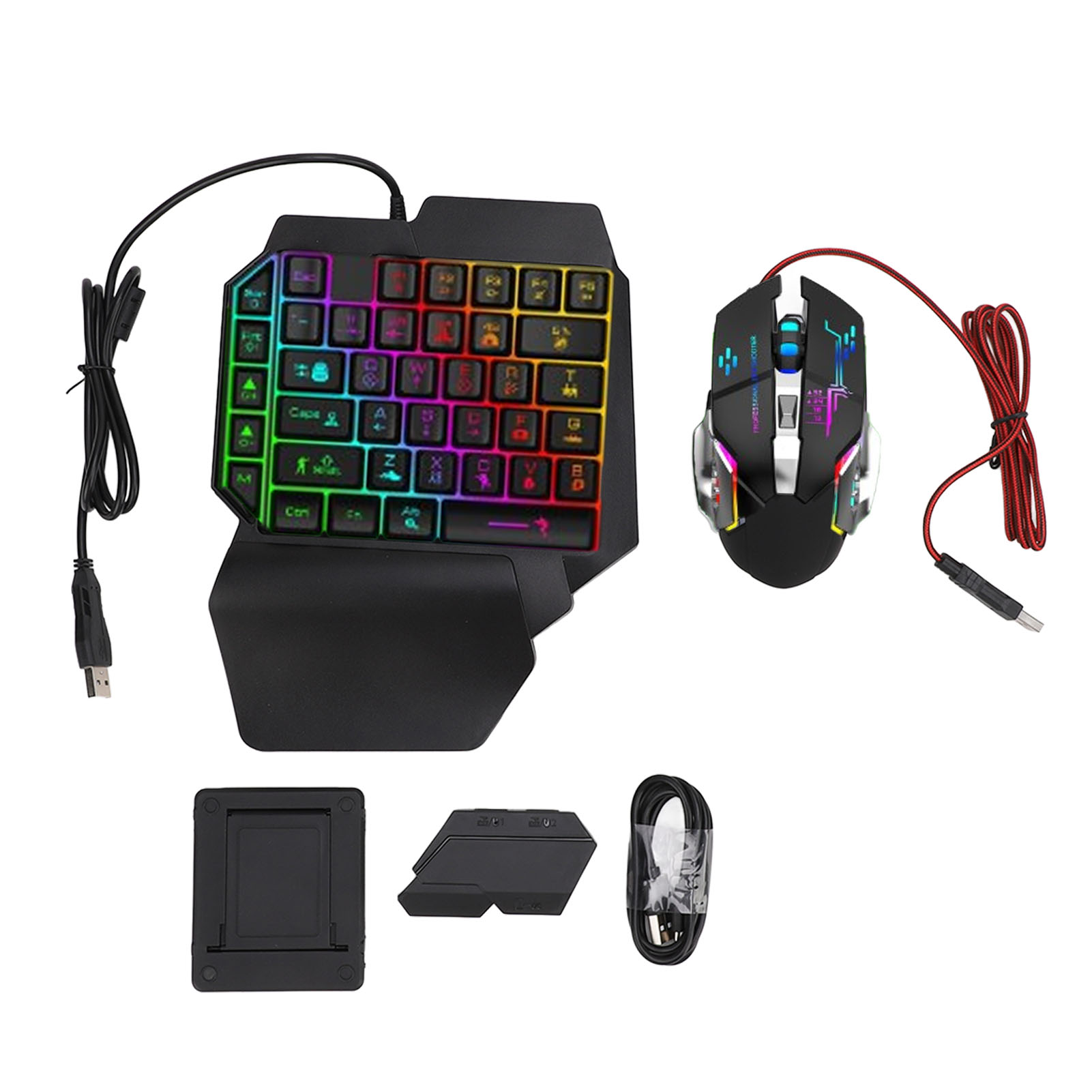 Gaming Keyboard Mini - キーボード マウス コンバーター セット 応答性の高い片手キーボード マウス