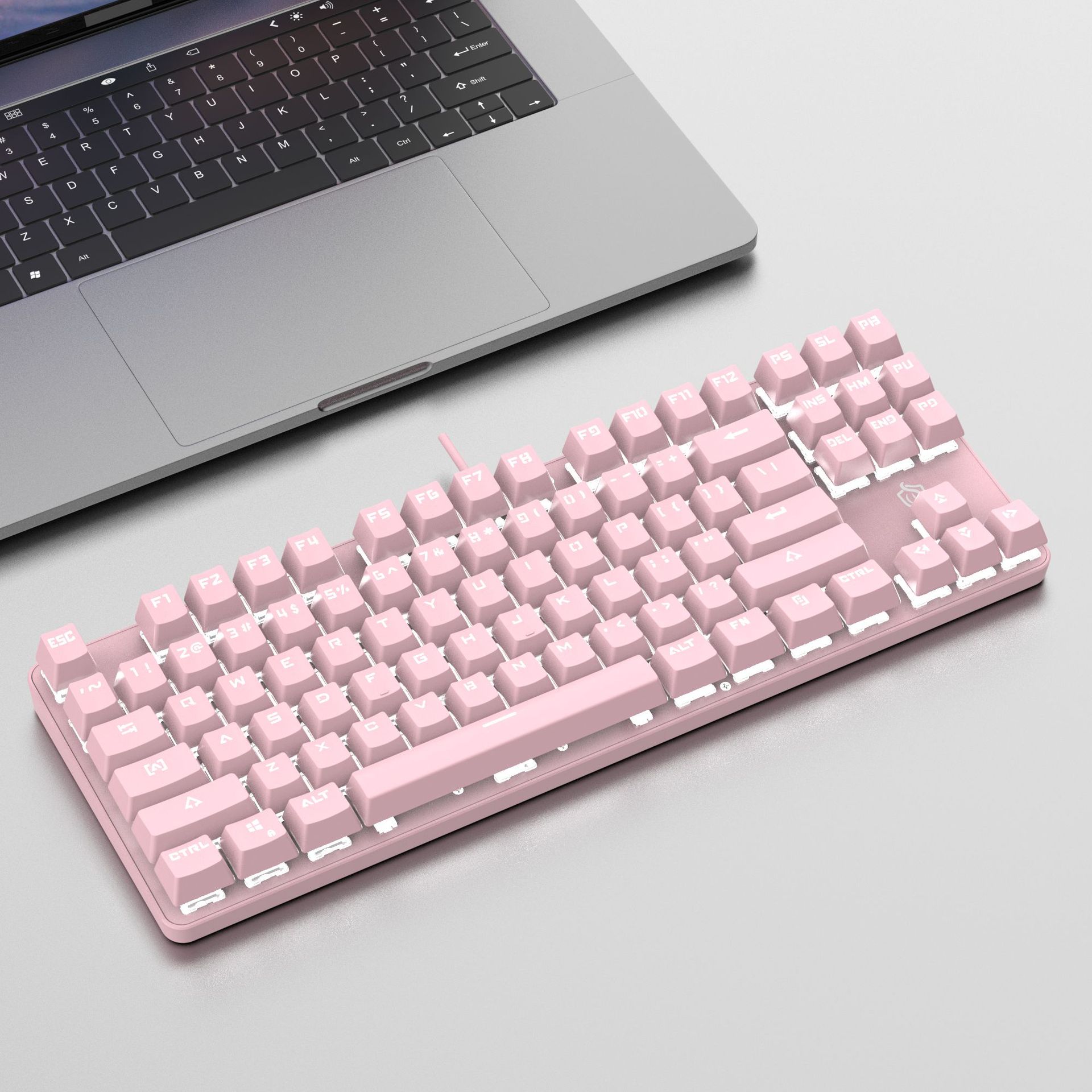 有線メカニカルゲーミングキーボード,87キー,ホットスワップ - Keyboard Gaming Blue Switch のレビューと価格