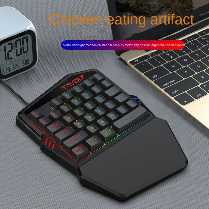 T-wolf-tf900片手キーボードセット、鶏と食事のため - Gaming Keyboard Mini のレビューと価格