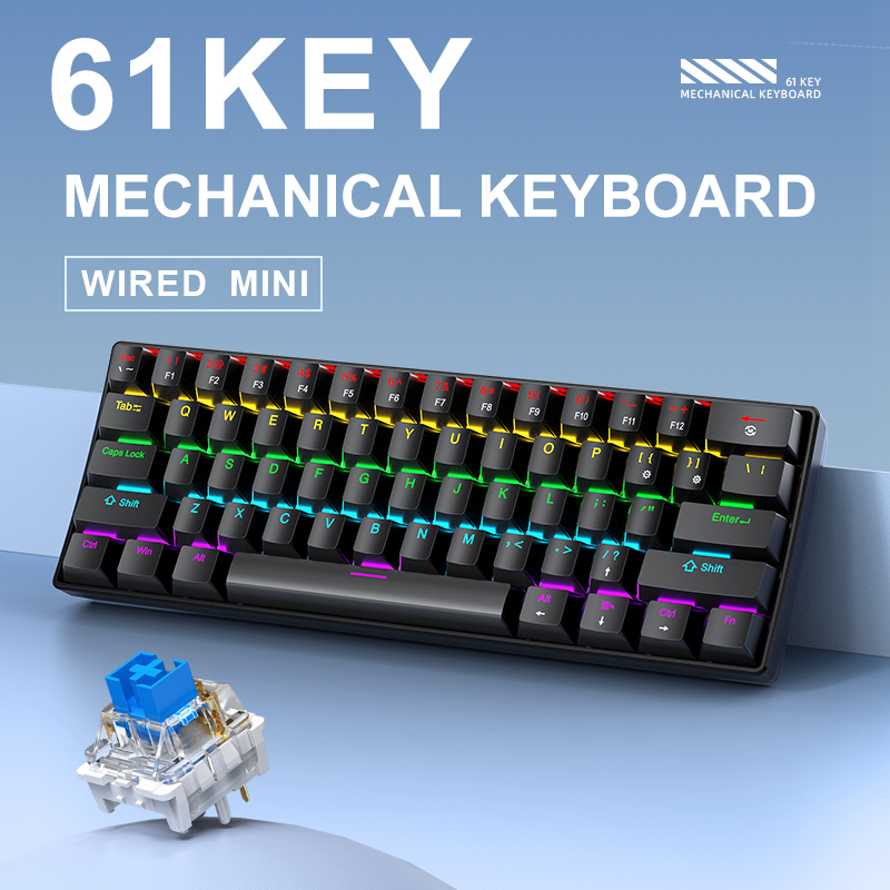 APAYADO K61 メカニカルゲーミングキーボード 60 - Keyboard Gaming Blue Switch のレビューと価格