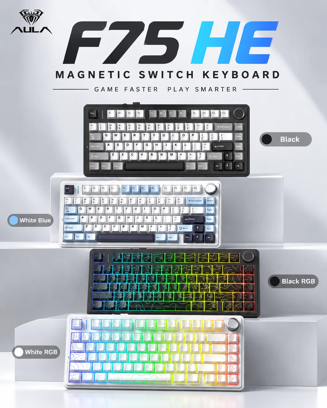 AULA F75 HE マグネット式キーボード 75% ゲー - Gaming Keyboard Nearby のレビューと価格