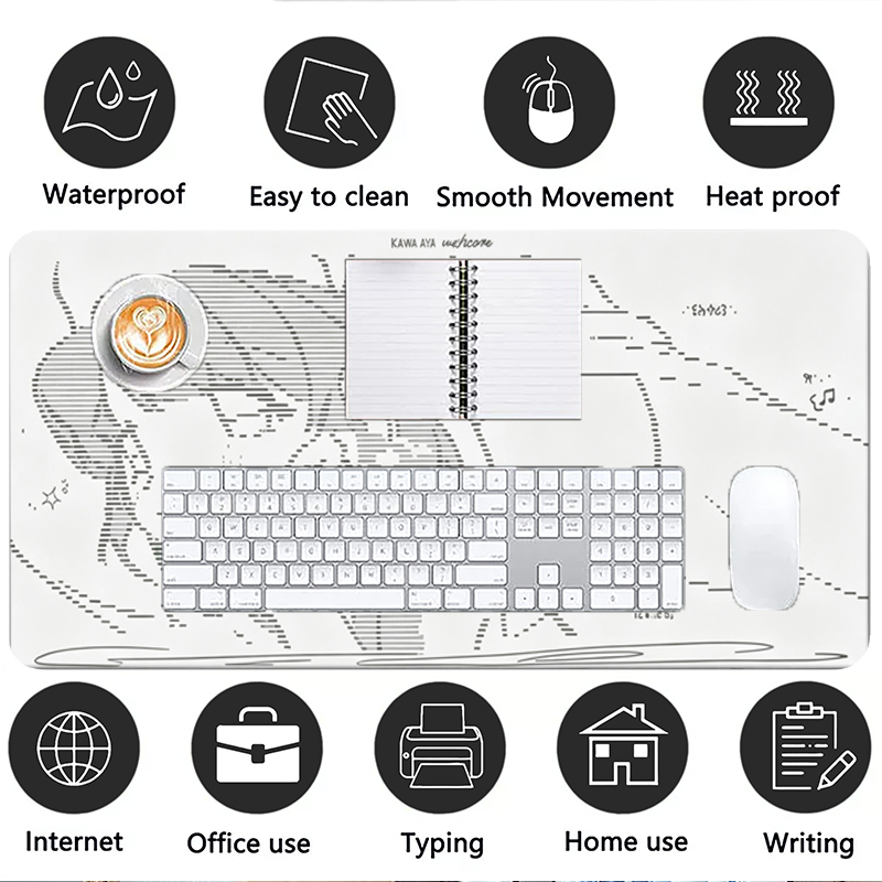 1 個革製マウスパッドアニメエンジェルガール Y2k かわい - Gaming Keyboard High Ground のレビューと価格